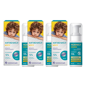Набор 3уп Хигиеника Мусс ср-во педикулицидн флакон 100мл 