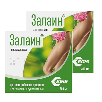 Набор 2уп Залаин супп вагинальные 300мг 1шт 