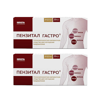 Набор 2уп Пензитал Гастро таблетки 20шт 