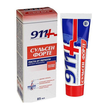 911 Сульсен форте, паста от перхоти 85 мл, 1 шт.
