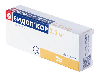 Бидоп Кор, таблетки 2,5 мг, 28 шт. 