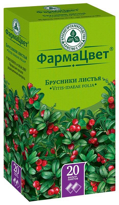 Брусника, фильтр-пакетики 1,5 г, 20 шт. 