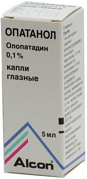 Опатанол, капли глазные 0,1%, 5 мл 
