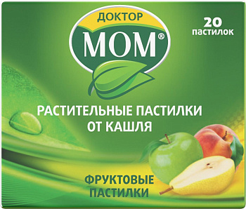 Доктор МОМ, пастилки от кашля (фруктовые), 20 шт. 