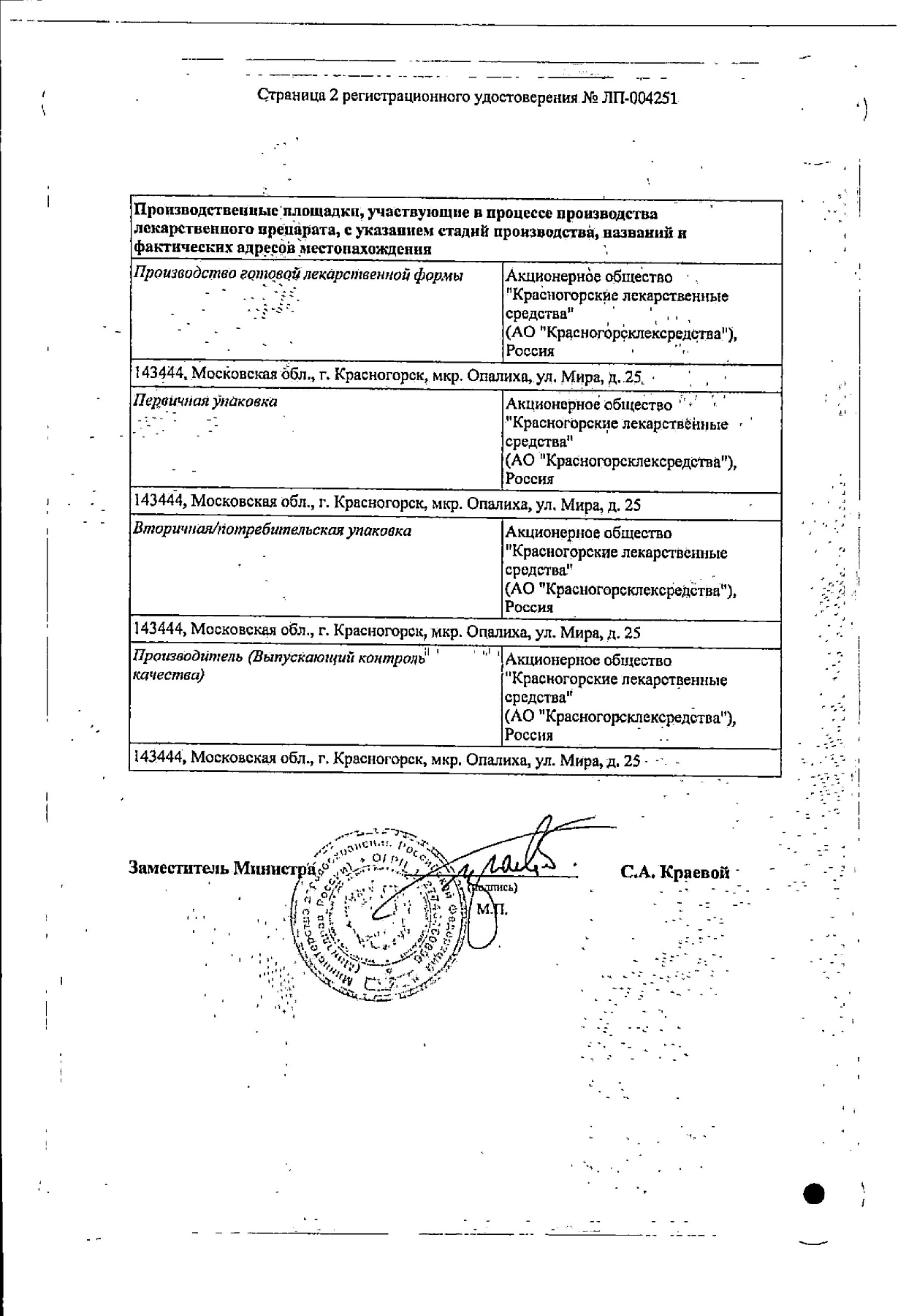 Сертификат на Чабреца трава (Красногорсклексредства), 50 г