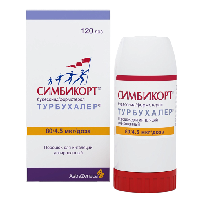 Симбикорт Турбухалер, порошок для ингаляций 80 мкг+4,5 мкг/доза, 120 доз 