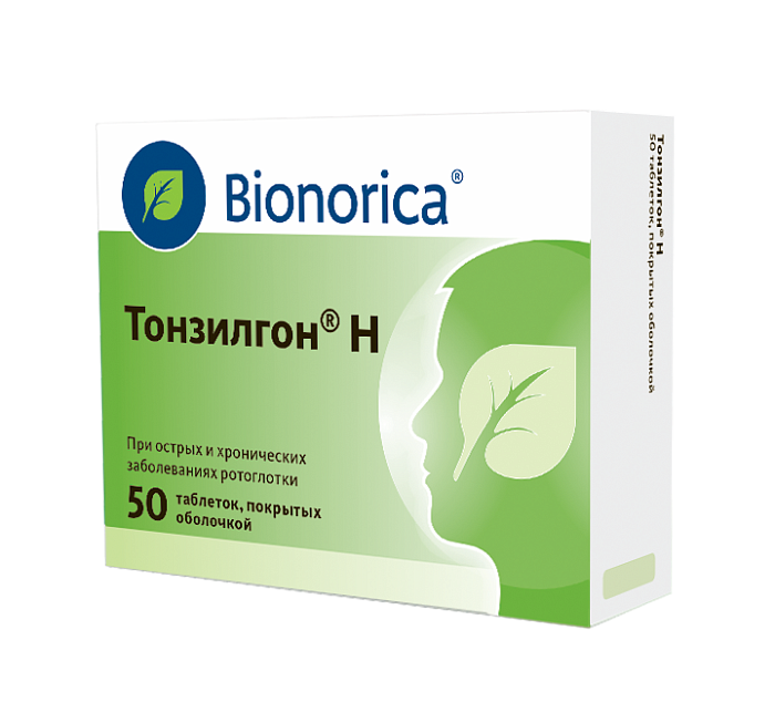 Тонзилгон Н, таблетки покрытые оболочкой, 50 шт. 