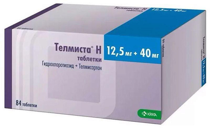 Телмиста Н, таблетки 12,5 мг+40 мг, 84 шт. 