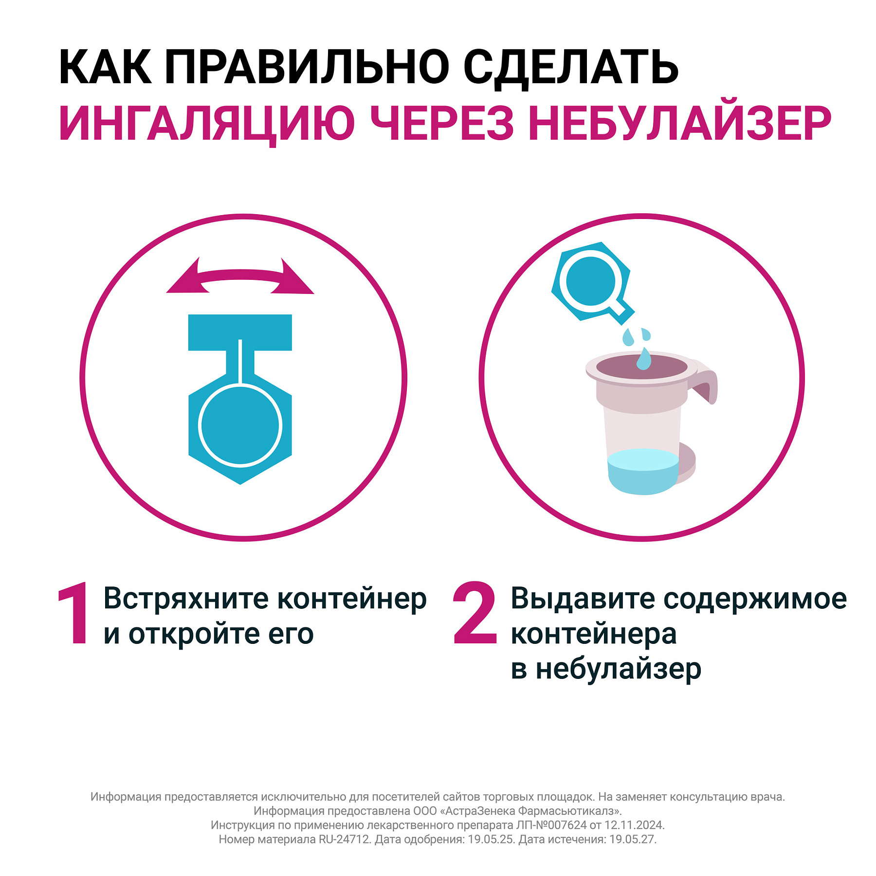 Упаковка препарата Пульмикорт, суспензия для ингаляций 0,25 мг/мл, 20 шт.