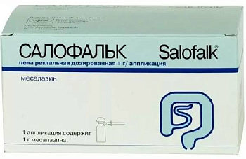 Салофальк, пена ректальная, 1 г/аппликация, 14 аппликаций 