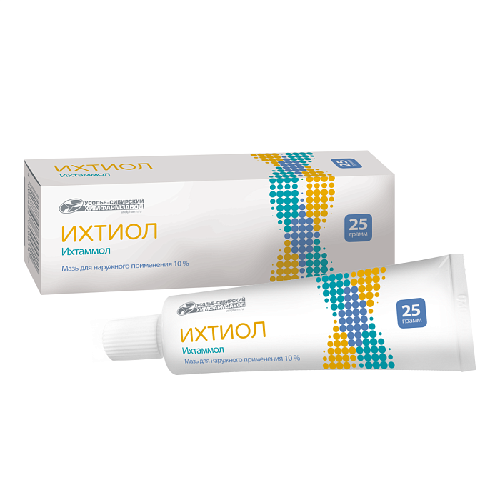 Ихтиол, мазь для наружного применения 10 % туба 25 г, 1 шт. 