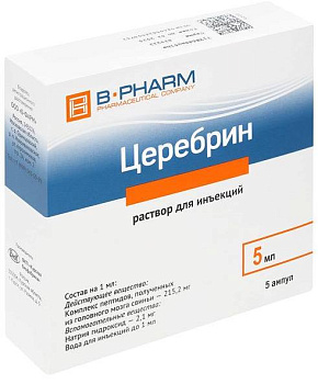 Церебрин, раствор ампулы 5 мл, 5 шт. 