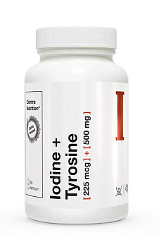 Elentra Nutrition Йод +Тирозин, капсулы 225 мг +500 мг, 60 шт.