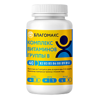 Фото Благомакс Комплекс витаминов группы B капсулы 0,15 г, 40 шт.