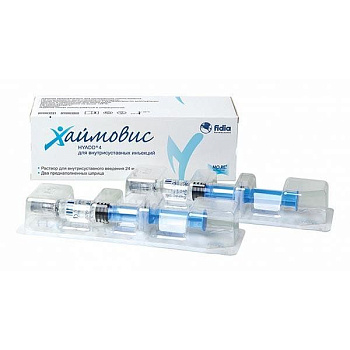 Хаймовис, раствор для внутрисуставного введения 24 мг/3 мл, шприц 3 мл 