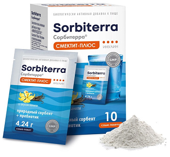 СОРБИТЕРРА СМЕКТИТ-ПЛЮС порошок для приема внутрь, 10 шт. 