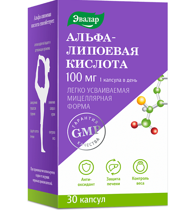 ANTI-AGE Альфа-липоевая кислота 100 мг, капсулы, 30 шт.