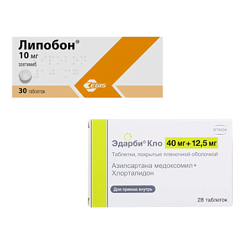 Набор Липобон таб 10мг 30шт и Эдарби Кло таб п/п/об 40+12.5мг 28шт 