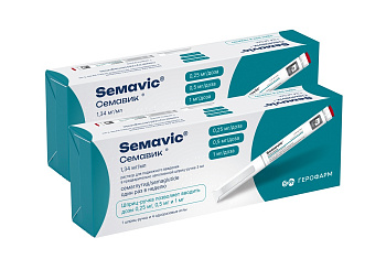 Набор 2уп Семавик р-р д/п/к введ шприц-ручка 3мл и иглы 4шт 