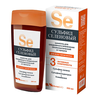 Сульфидселеновый шампунь  от перхоти профилактический, для ежедневного применения 250 мл, 1 шт.