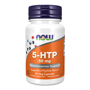 NOW 5-HTP (L-5-гидрокситриптофан), капсулы массой 440 мг, 30 шт.
