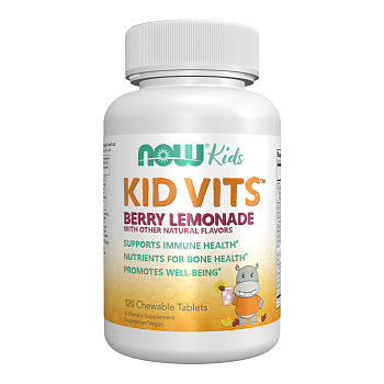 NOW Детские витамины Ягодный лимонад, таблетки жевательные, 120 шт.