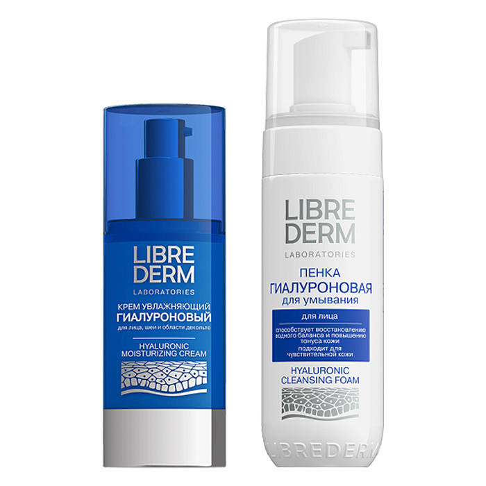 Набор Либридерм гиалур крем увлажн 50мл и пенка д/умыв, 160мл