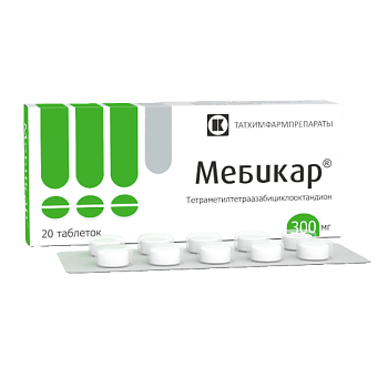 Мебикар, таблетки 300 мг, 20 шт. 
