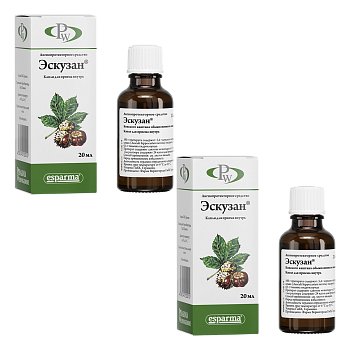 Набор 2уп Эскузан раствор для приема внутрь 20мл 1шт 