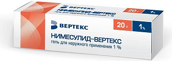 Нимесулид-Вертекс, гель 1%, 20 г 