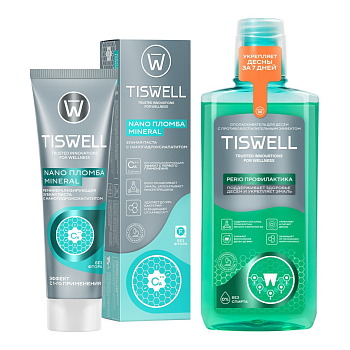 Набор TISWELL Ополаск с троксерутин 500мл+Зуб паста 110г