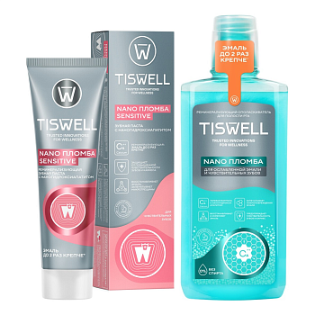 Набор TISWELL Ополаск д/чув эмали 500мл+Зуб паста 110г