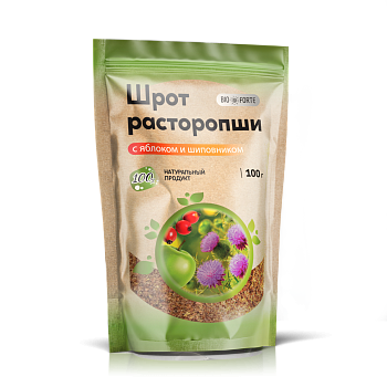 Расторопша шрот BioForte яблоко с шиповником, 100 г