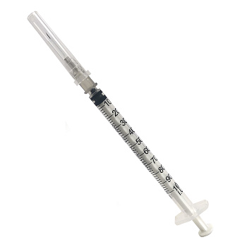 Шприц инсулиновый одноразовый стерильный 3-х компонентный Луер 1 мл U-100 с иглой 27G (0,4х12 мм), 10 шт.