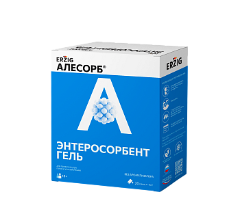 Алесорб Энтеросорбент гель Эрциг, для приема внутрь пакет-стик 10 г, 20 шт. 