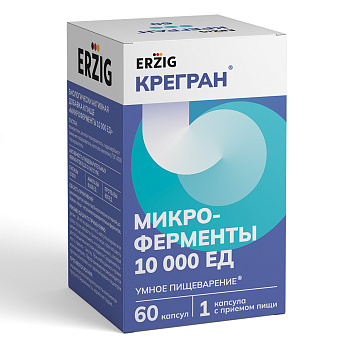 Микроферменты (Крегран), капсулы 10000 ЕД, 60 шт.