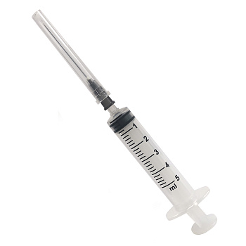Шприц одноразовый стерильный 3-х компонентный Луер 5 мл с иглой 22G (0,7х 40мм), 10 шт.