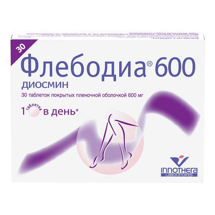 Флебодиа 600, таблетки покрыт. плен. об. 600 мг, 30 шт. 