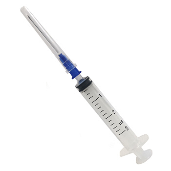 Шприц одноразовый стерильный 3-х компонентный Луер 3 мл с иглой 23G (0,6х 30мм), 10 шт.