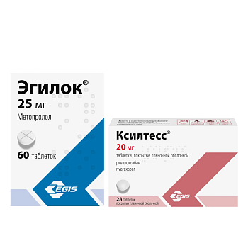 Набор Ксилтесс табл 20мг 28шт и Эгилок табл 25мг 60шт 