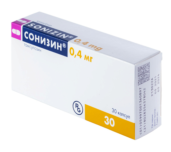 Сонизин, капсулы с модифицированным высвобождением 0.4 мг, 30 шт. 