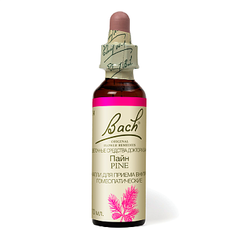 Капли Баха Пайн №24, капли гомеопатические флакон, 10 мл 