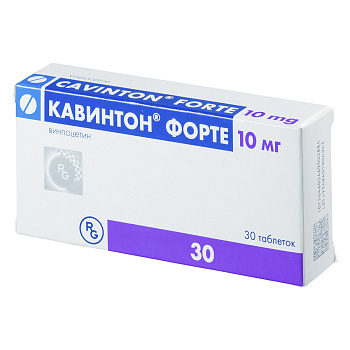 Кавинтон форте, таблетки 10 мг, 30 шт. 
