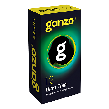Ganzo Ultra thin презервативы ультратонкие, 12 шт.