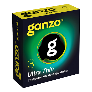 Ganzo Ultra Thin Презервативы (RISI) ультратонкие, 3 шт.