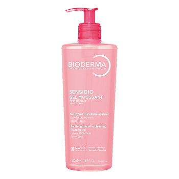 Bioderma Sensibio, гель очищающий, 500 мл