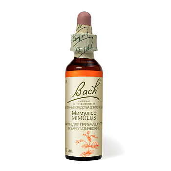Капли Баха Мимулюс №20, капли гомеопатические флакон, 10 мл 