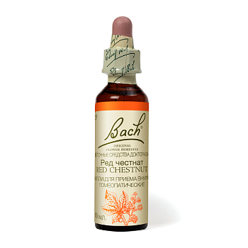 Капли Баха Ред честнат №25, капли гомеопатические флакон, 10 мл 