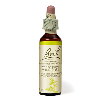 Капли Баха Уайлд Роуз №37, капли гомеопатические флакон, 10 мл 