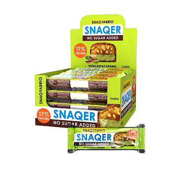 Snaq Fabriq батончик глазированный (фисташка/карамель) 50 г, 30 шт.